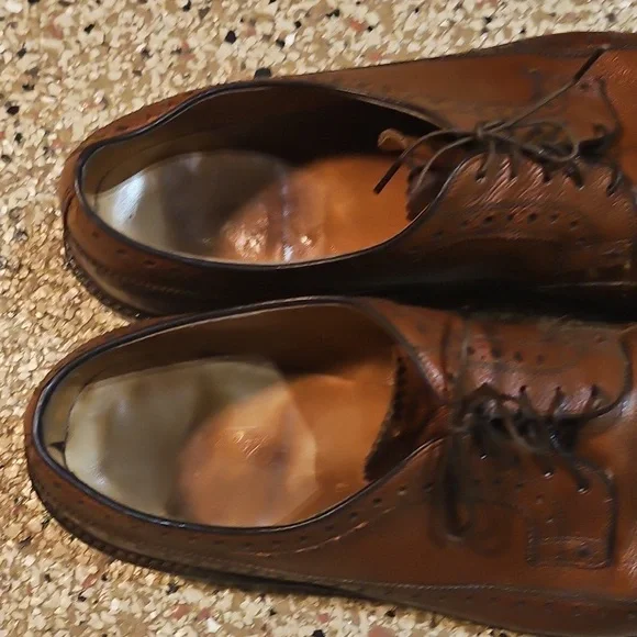 Vintage NETTLETON Brown LEATHER Wingtip Oxford Dress Shoes Size 13